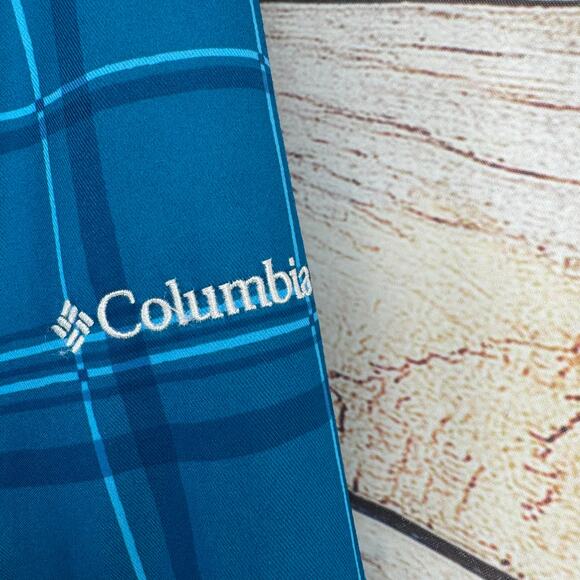 Columbia Plaid Omni Tech Snowboard Ski jacket Womens Medium Blue Interchange - Picture 8 of 16